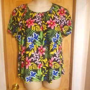 Tropical Print Top